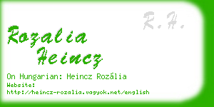rozalia heincz business card