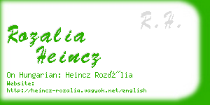 rozalia heincz business card